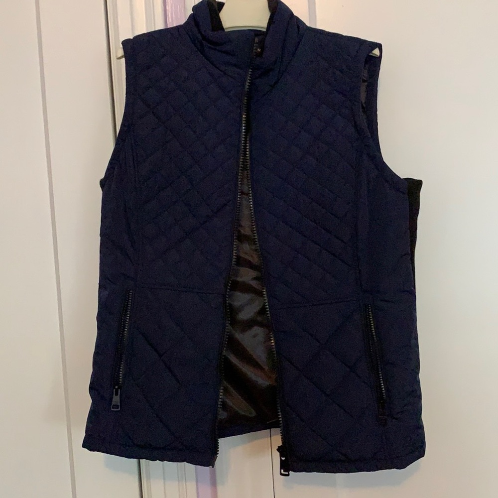 Navy Blue Bomber Vest